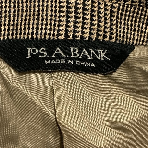 Men’s JoS.A.Bank Black/Tan Plaid Sports Coat Size S38 EUC - Picture 6 of 8